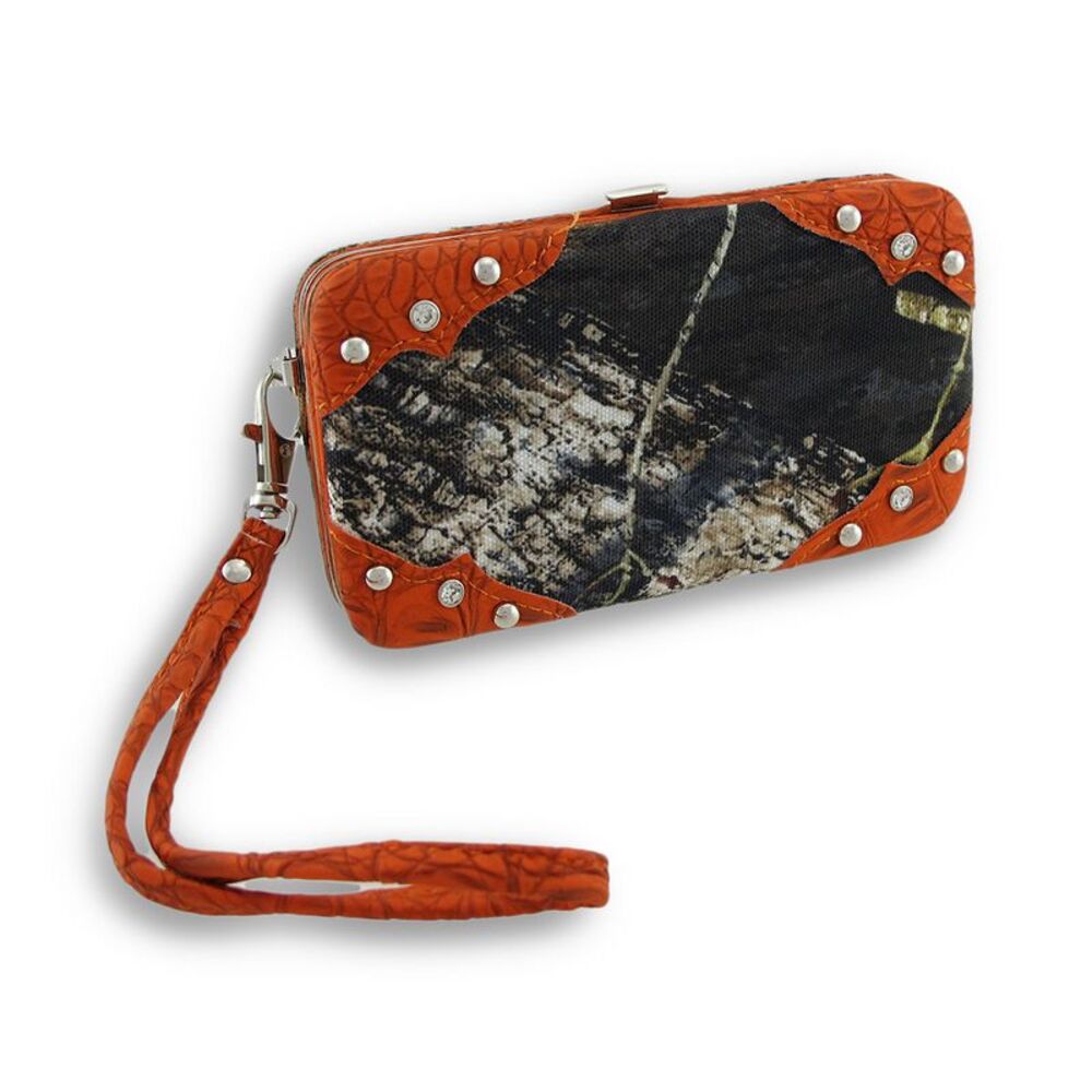 Forest Camouflage iPhone 5/5s Wallet Wristlet with Mock Croc Trim